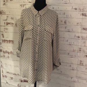 Loft Polkadot utility shirt